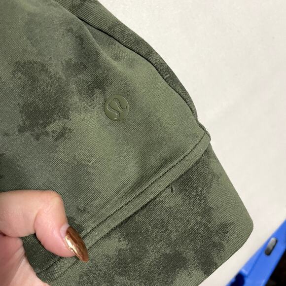 Lululemon Men's Steady State Crew Neck Sweatshirt Green Camo Raglan - Picture 4 of 7